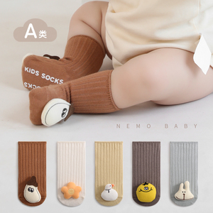 婴儿袜子春秋纯棉a类宝宝袜新生儿袜子婴儿0-1岁中筒防滑婴幼儿袜