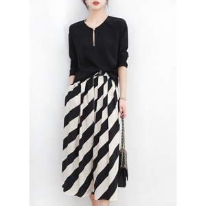 玛氏嘉敏 2022新品 23mm真丝重绉精致镶条真丝上衣 衬衫612326