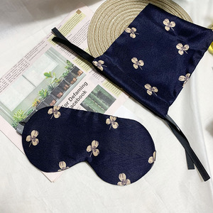 茉西卡三叶草桑蚕丝真丝眼罩美容冰敷睡眠遮光舒适亲眼罩男女肤