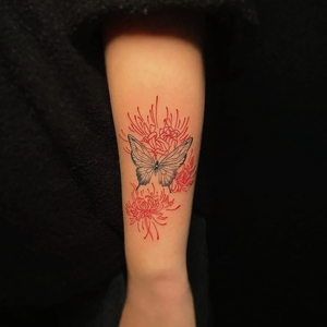 彼岸花纹身贴地狱少女古风