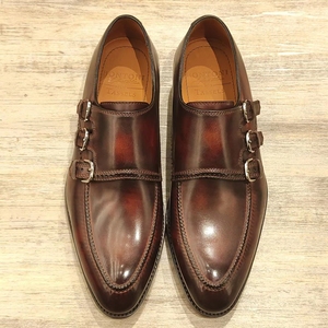 【官方代理】意大利bontoni 擦色 三扣孟克鞋 附赠原厂鞋撑