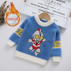 男孩小孩儿童洋气打底针织毛线衣衫潮套头毛衣图案奥特曼宝宝春秋