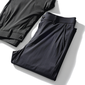 锦纶 氨纶 弹性休闲裤 商务休闲春季新款男士直筒休闲裤长裤男潮