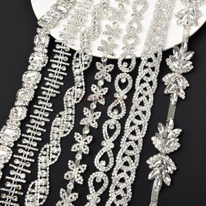 多款式水晶玻璃钻链镶钻花式链条diy鞋包配件服装衣领肩带装饰链