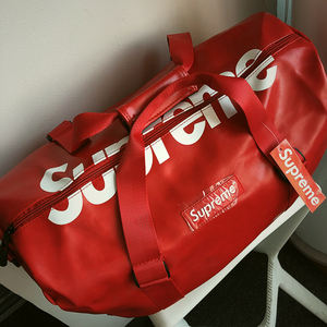 supreme手提包出差旅游便携行李袋女运动健身包男手提大容量潮包