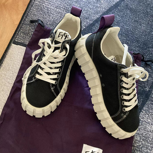 eytys鞋杨超越同款低帮板鞋女帆布鞋锯齿厚底增高松糕休闲小白鞋