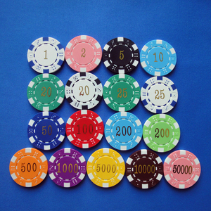 厂家直销高档ABS塑料骰子花筹码币 德州扑克百家乐麻将币接受定制