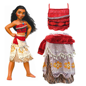外贸新款万圣节儿童服装海洋奇缘莫阿娜cosplay女童小孩衣服服饰