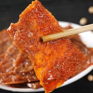 馋大嘴巴手磨豆腐卷40g手工石磨豆干豆皮辣片辣条麻辣蒜香味零食