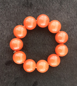 新疆戈壁玉宝石光金丝玉/手饰手链手串/精品杜热红手链(带证书)