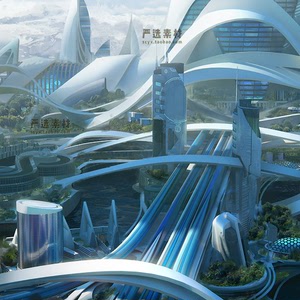 c4d国外模型特殊科幻建筑3d建模素材未来概念创新科技城市办公楼