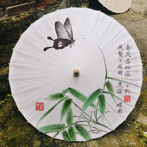 泸州油纸伞典雅水墨竹子伞防雨古典雨伞装饰伞工艺礼品舞蹈道具伞