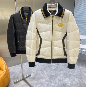 瓦萨琪羽绒服男装翻领秋冬季新款潮牌美杜莎白鸭绒休闲羽绒外套男
