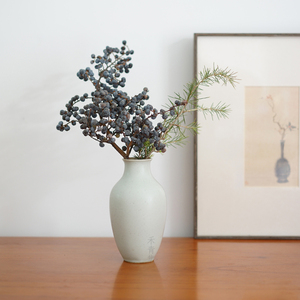 陶泥汝窑釉禅意花插陶瓷花瓶日式玄关摆件家居装饰品花器鲜切花艺