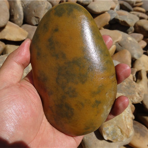 新疆克拉玛依乌尔禾金丝玉彩玉原石小摆件 泥石沙漠漆戈壁玉籽料