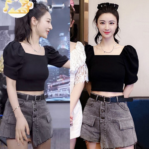 薇娅直播同款2020年夏季宽松灰色洗旧高腰牛仔裤百搭网红短裤女潮