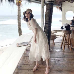夏连衣裙显瘦气质长裙海边度假沙滩裙超仙旅游女装泰国三亚普吉岛