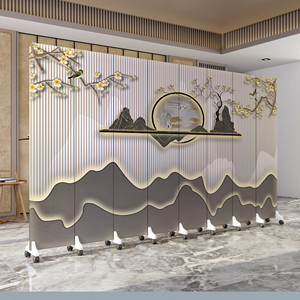 屏风隔断客厅山水画