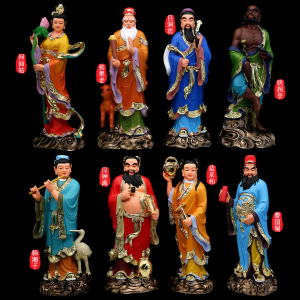 包邮八仙神像吕洞宾铁拐李何仙姑八仙过海16英寸树脂佛像家用摆件