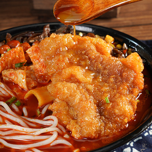 广西特产柳州螺蛳粉油炸香辣猪脚餐饮商用虎皮猪蹄卤味只炸猪手煲