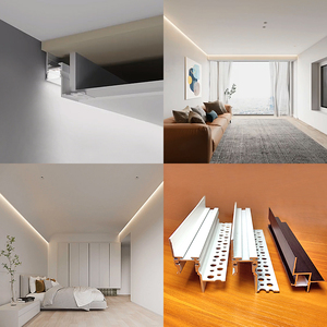 防眩led超窄悬浮吊顶线形灯槽反光灯带客厅无主灯暖光贴片洗墙灯