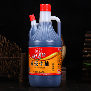 海天威极生抽酱油800ml家用酿造黄豆酱油提鲜火锅烧烤凉拌调味料