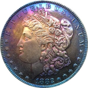 外国钱币美国摩尔根美元1882年仿古银币铜镀银彩色古钱币_阿里巴巴找