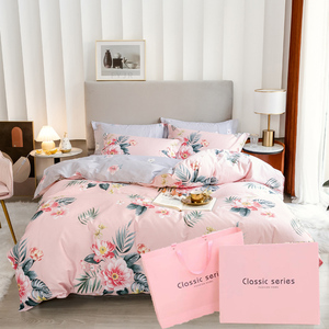 双面全棉100小清新四件套 礼盒装纯棉床上用品卡通时尚床单热卖