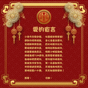 2020结婚接亲浪漫创意保证书 爱的宣言 新郎誓言 国语粤语 vod-01