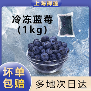冷冻蓝莓1kg速冻新鲜水果商用蓝梅酒果汁果酱原料莓果多省3包包邮