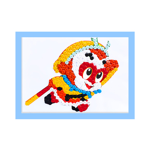 儿童手工diy制作材料包幼儿园小学生创意卡通人物孙悟空纽扣贴画