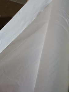 40支全棉白色米色轧花防绒布面料可做羽绒被羽绒枕床垫靠垫防钻毛