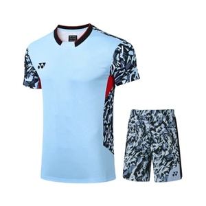新款YONEX/尤尼克斯羽毛球服男女套装短袖网球服比赛训练球衣定制