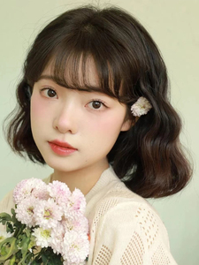 假发女学生头卷发