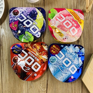 日本本土悠哈uha水果果汁软糖味觉糖紫葡萄白桃可乐汽水味零食