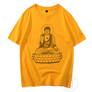 慈悲为怀佛教如来佛祖短袖t恤定制个人服饰善男信女居士衣服超大