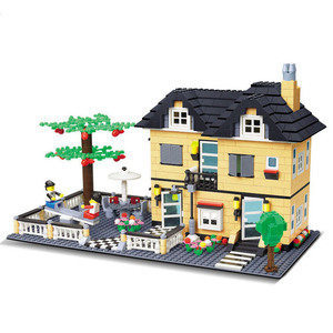 2024新款建筑积木拼装玩具拼图城市男孩女儿童益智力城堡别墅房子