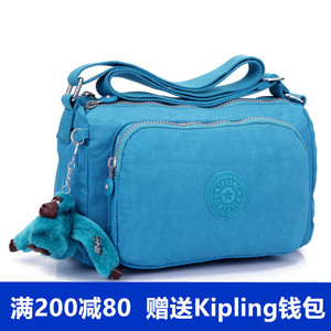 Kipling斜挎单肩包多层凯普林猴子女包妈咪包时尚尼龙布防水12969