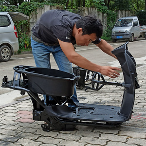 五星钻豹小龟9代车架60-72v全套绿驹米豆电摩车架子小龟5原装大梁