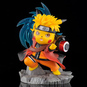 精灵宝可梦 皮卡丘cos仙人模式鸣人螺旋丸gk手办模型车载摆件公仔