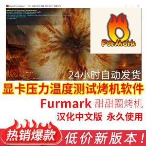 FurMark 甜甜圈烤鸡中文版 显卡压力测试烤机软件GPU性能功率温度