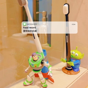 创意可爱巴斯光年桌面小玩意摆件浴室卫生间牙刷架笔架笔筒置物架