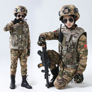迷彩服套装儿童军衣服男童特种兵军训服装特警春季三件套装军警服