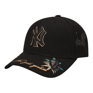 【gp韩国正品】mlb棒球帽仙鹤图案ny鸭舌帽男