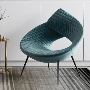 设计玻璃钢北欧创意环形沙发圆圈椅艺术菱格客厅异形休闲网红单椅