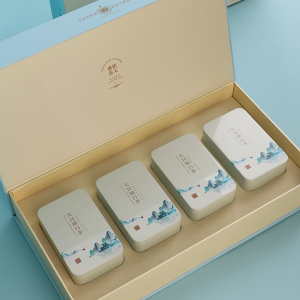 高档pvc天目湖白茶包装盒四罐装250g半斤装溧阳特产通用礼盒空盒