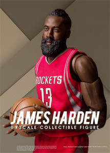 特价nba篮球明星1/9 詹姆斯·哈登13号 红衣 真衣服 可动手办模型
