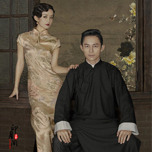 新款男士古装民国男士长衫长袍中式男士服装何炅同款长衫演出服