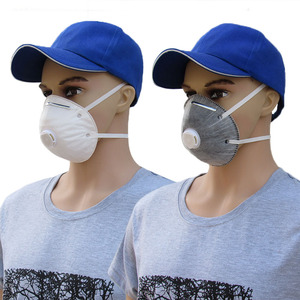 头戴式圆形碗状口罩带呼吸阀活性炭碳过滤棉pm2.5口面罩多省包邮