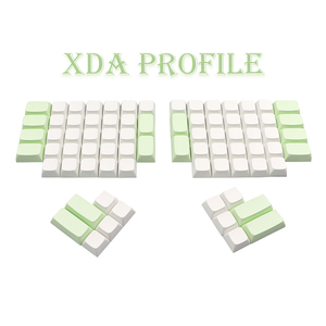 XDA浅绿+白色无刻键帽 pbt材质 ErgoDox ergo 双手机械键盘